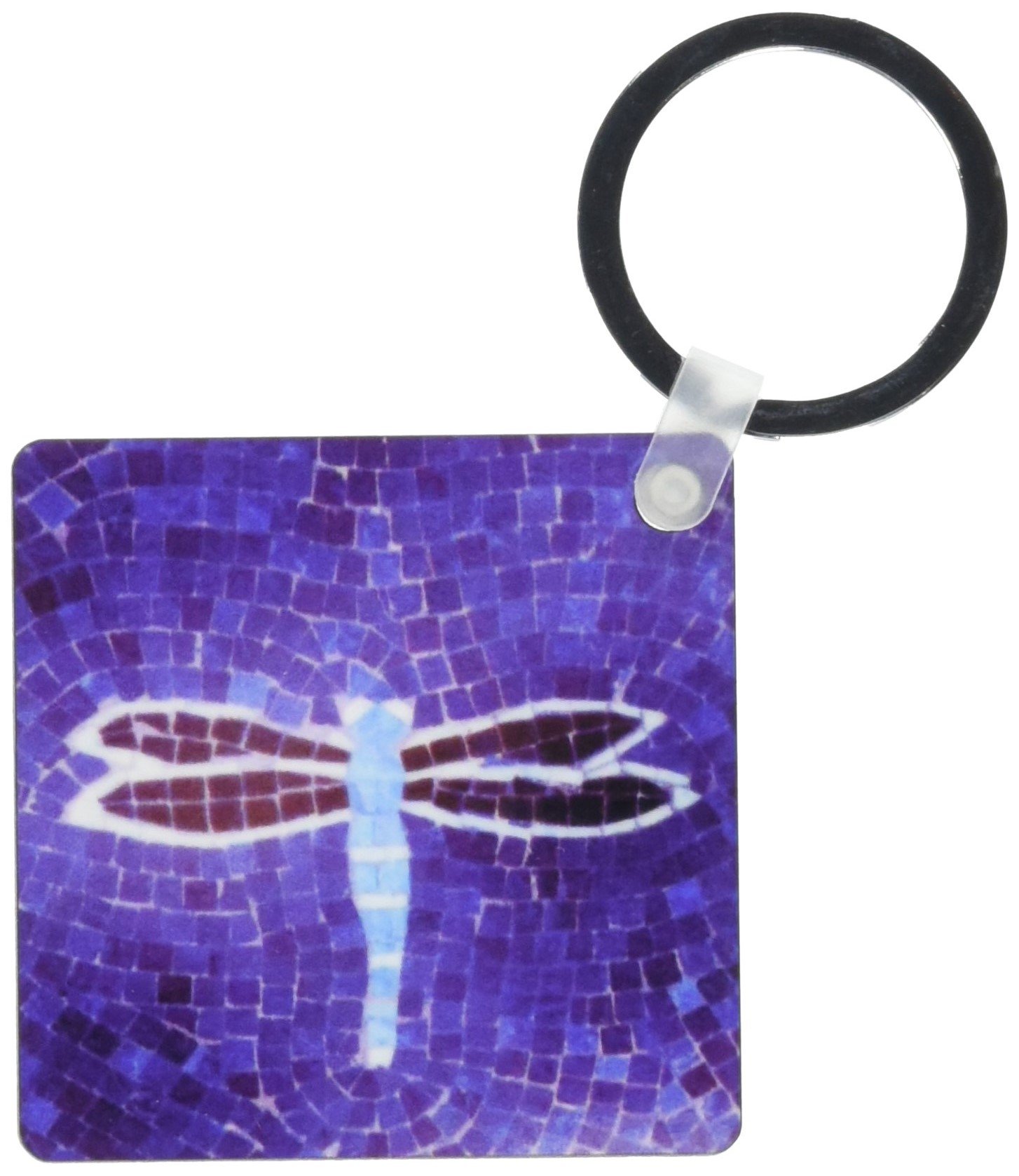 Porte-clés libellule 3drose double face violet et compact - 4