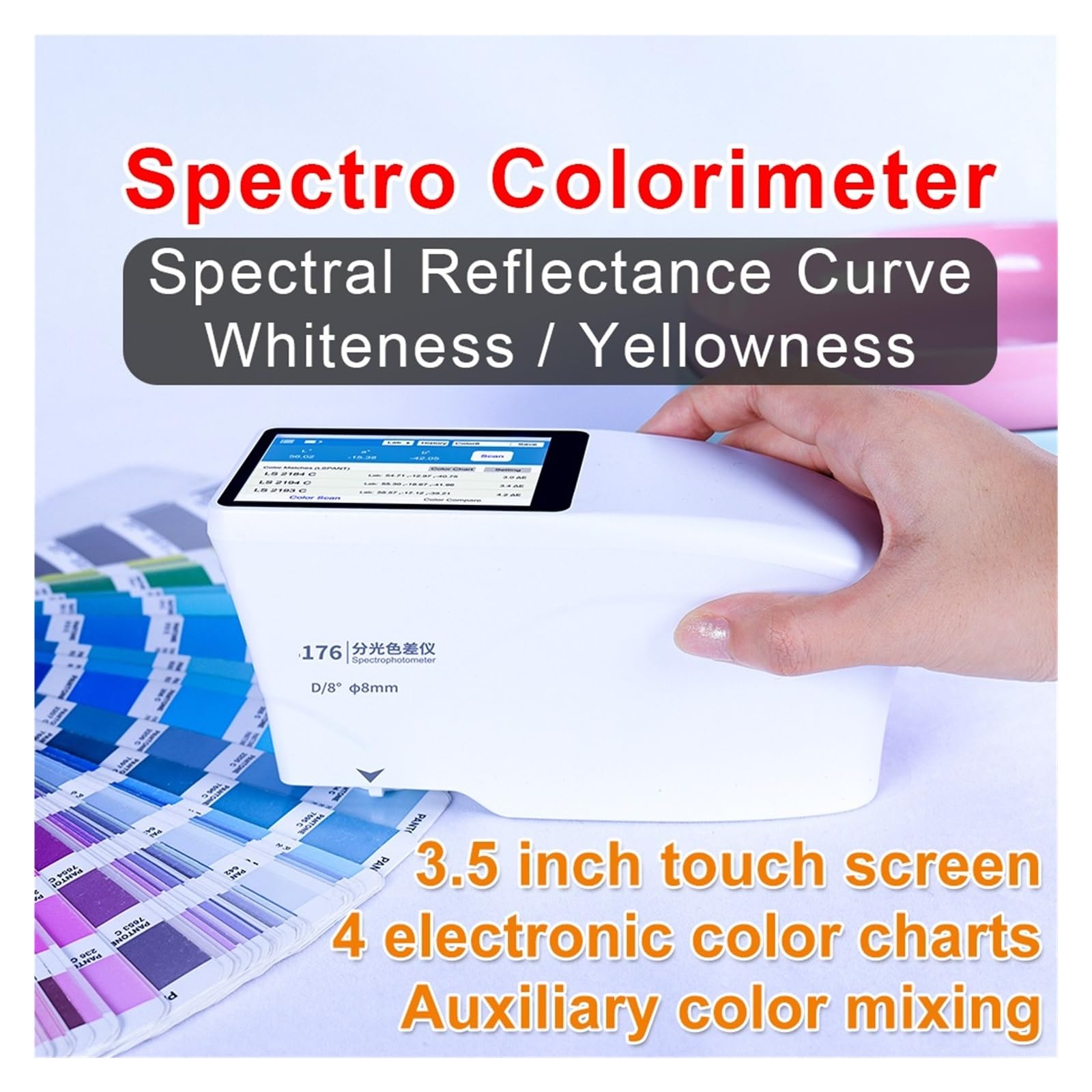Espectrofotómetro Colorímetro Espectrofotómetro reflectante portátil digital de alta precisión D/8 for pintura Partidos consistentes
