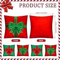 Vista 2 de Kingdder 4 Fundas de Almohada de Navidad Fundas de Almohada Xmas Estilo Caja de Regalo Fundas de Almohadas de Navidad Vacaciones de Invierno