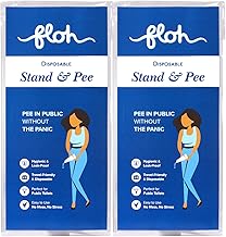 FLOH 20 Funnels Disposable Female Urination Device for Women | Portable, Leak-proof Stand and Pee Funnels for Women, Girls| Public Toilets, Travel, Camping, Hiking and Outdoor Activities