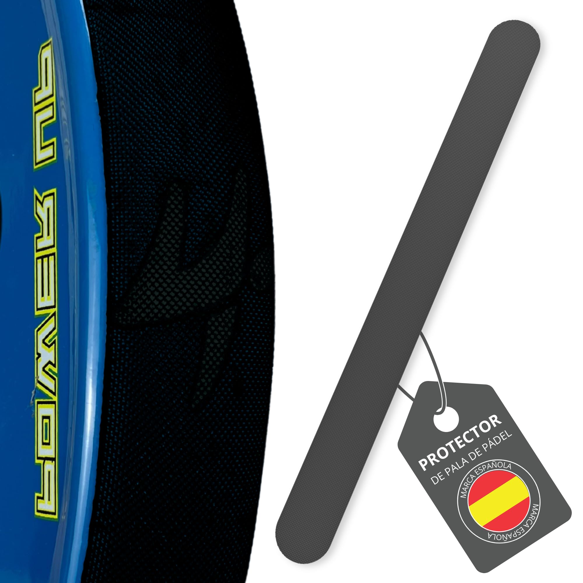 Pack Protectores Negro para Pala de Pádel Rugoso - Cinta Protectora para Pala de Pádel Multigranulada – Protector para Pala de Pádel de Silicona Negra. Color Negro