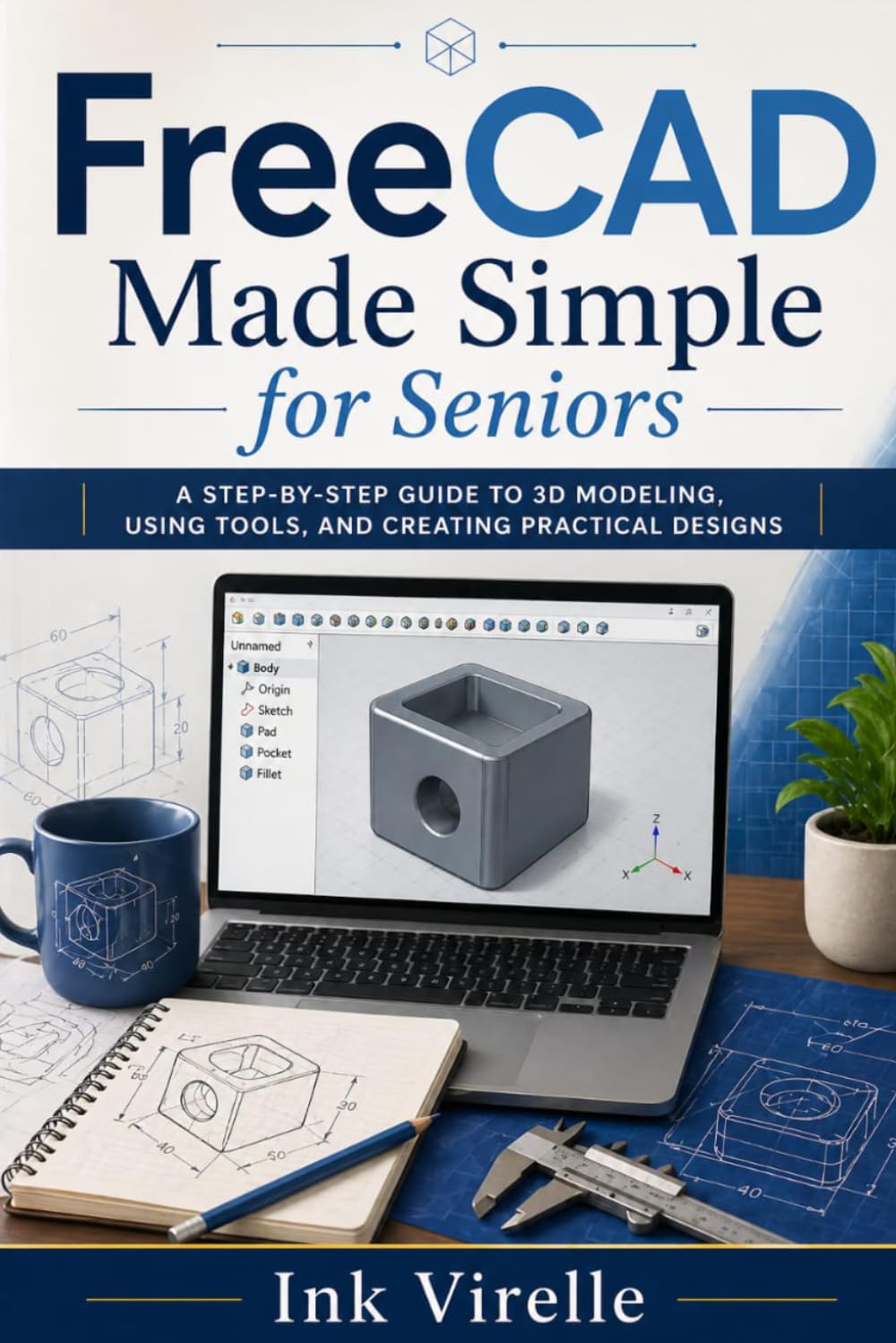 FreeCAD Made Simple for Seniors: A Step-by-Step Guide to 3D Modeling, Using Tools, and Creating Practical Designs