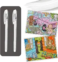 Caneta Gel Branca 0.6mm Kit 2 Unidades Colorir Iluminar Desenho Pintura Traço Fino