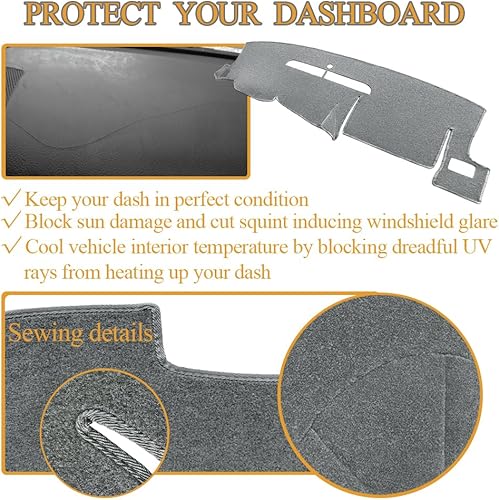 Miniatura 3 de Akmotor. Cubierta para tablero de auto, tapete personalizado para GMC SierraChevy Chevrolet Silverado 1997-2018.