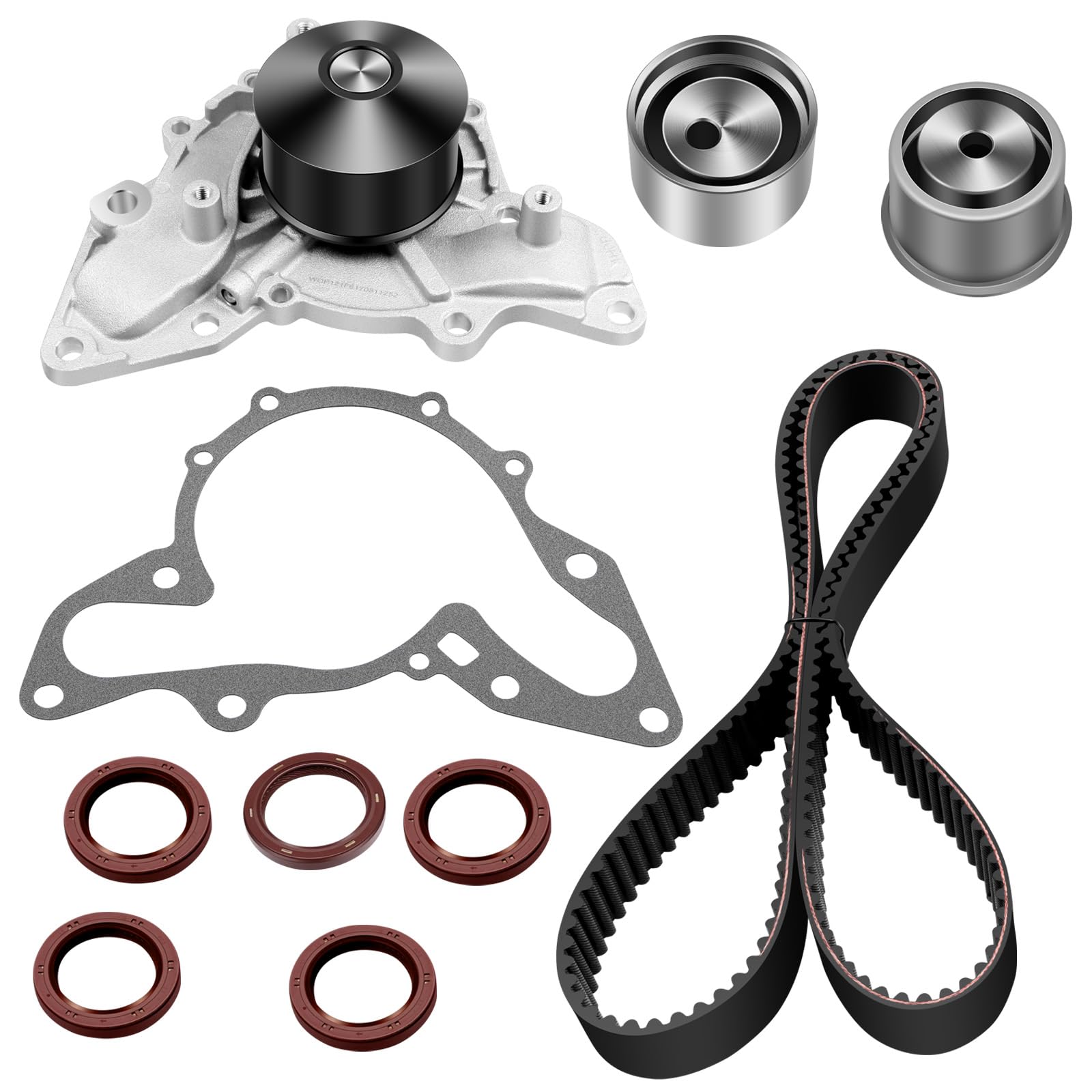 ECCPP Timing Belt Kit With Water Pump - Compatible For 2003-2006 Kia Spectra/Sorento V6 3.5L (Replaces TS26323A)