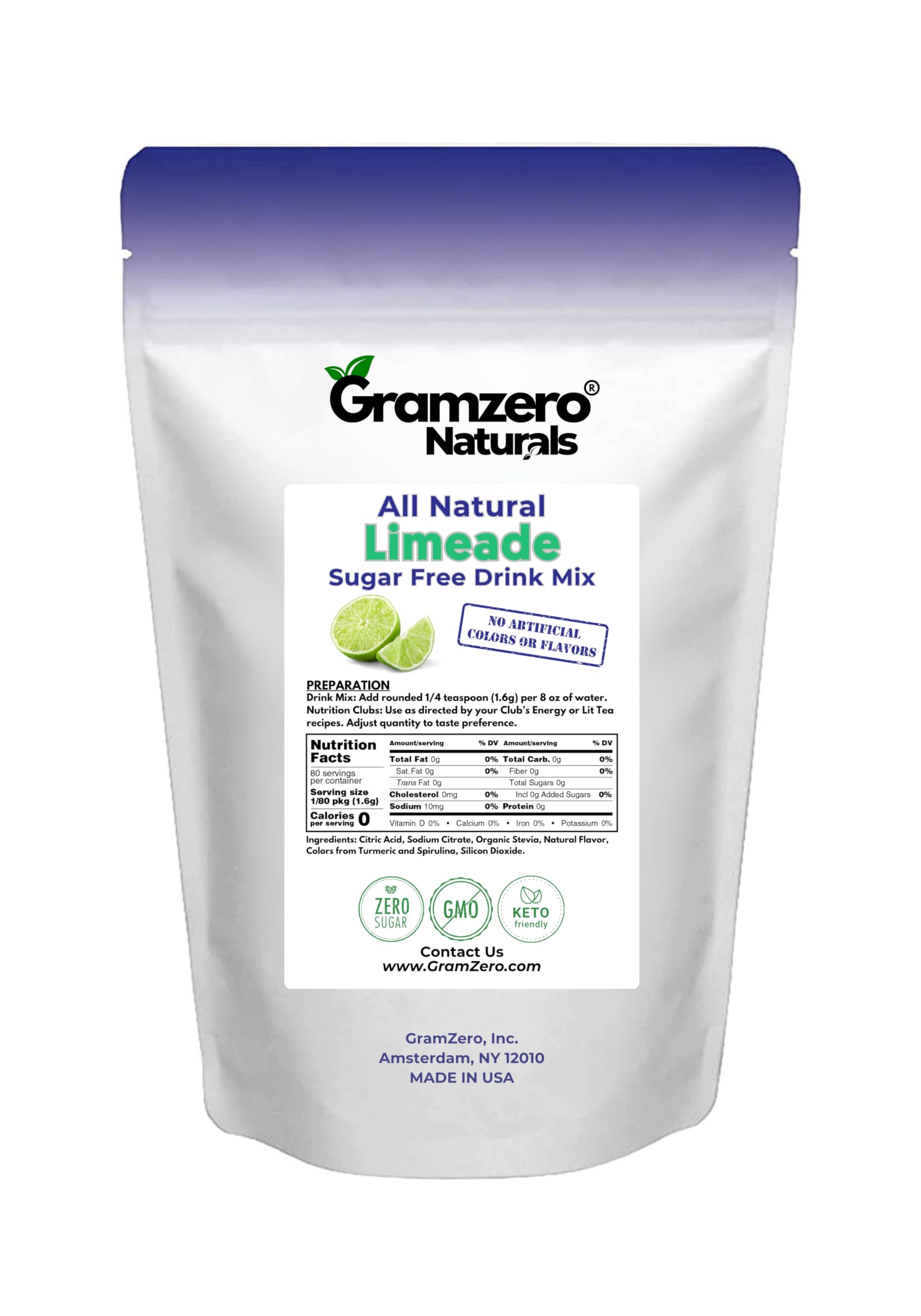 Amazon.com : GramZero All Natural Limeade Zero Calorie Sugar Free