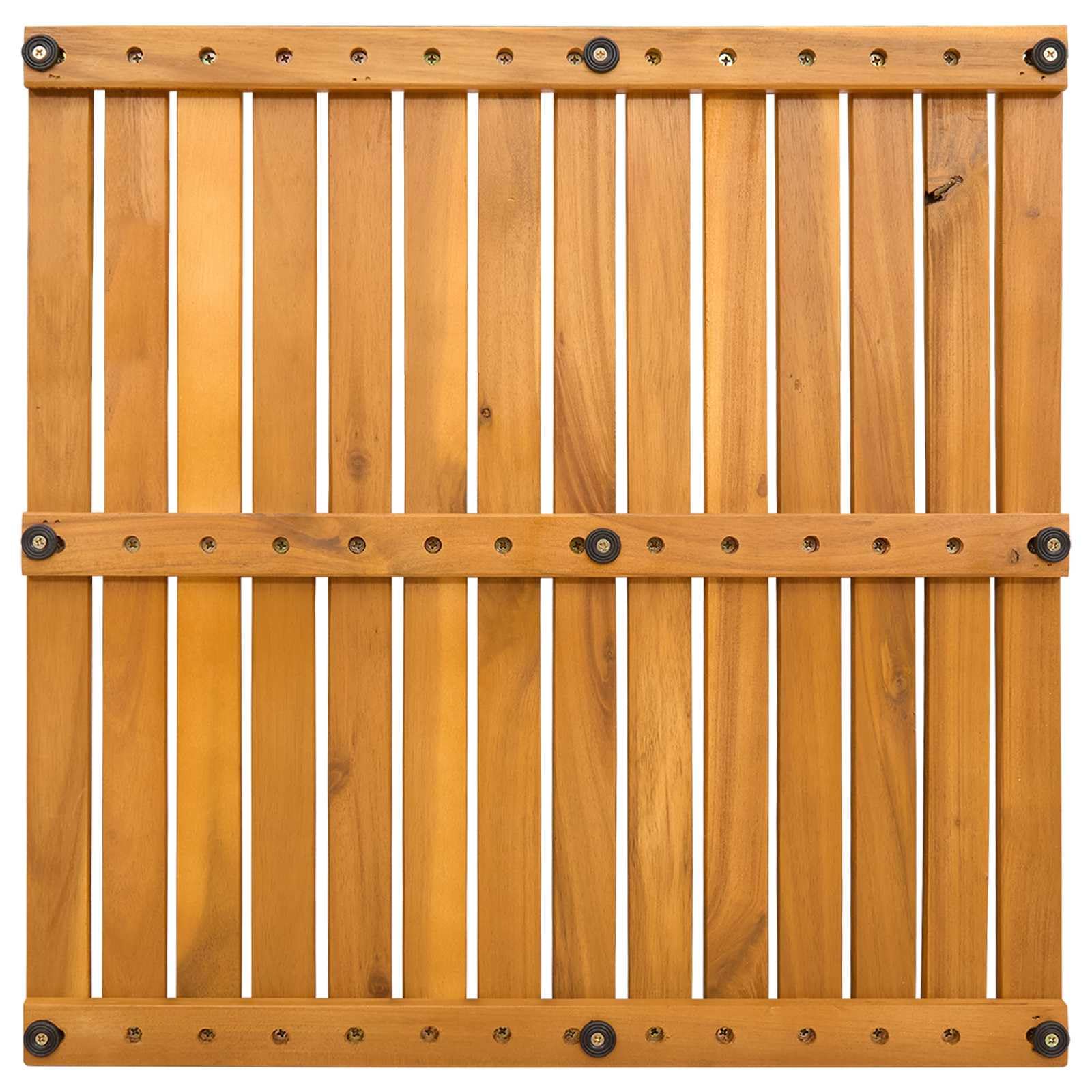 Set di 2 tappetini da bagno in legno, 50 x 50 cm, antiscivolo, in legno oliato, per bagno e balcone, per il benessere