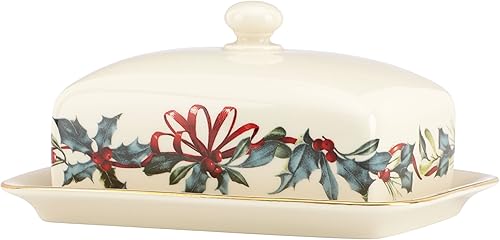 Lenox Winter Greetings - Mantequilla cubierta, marfil