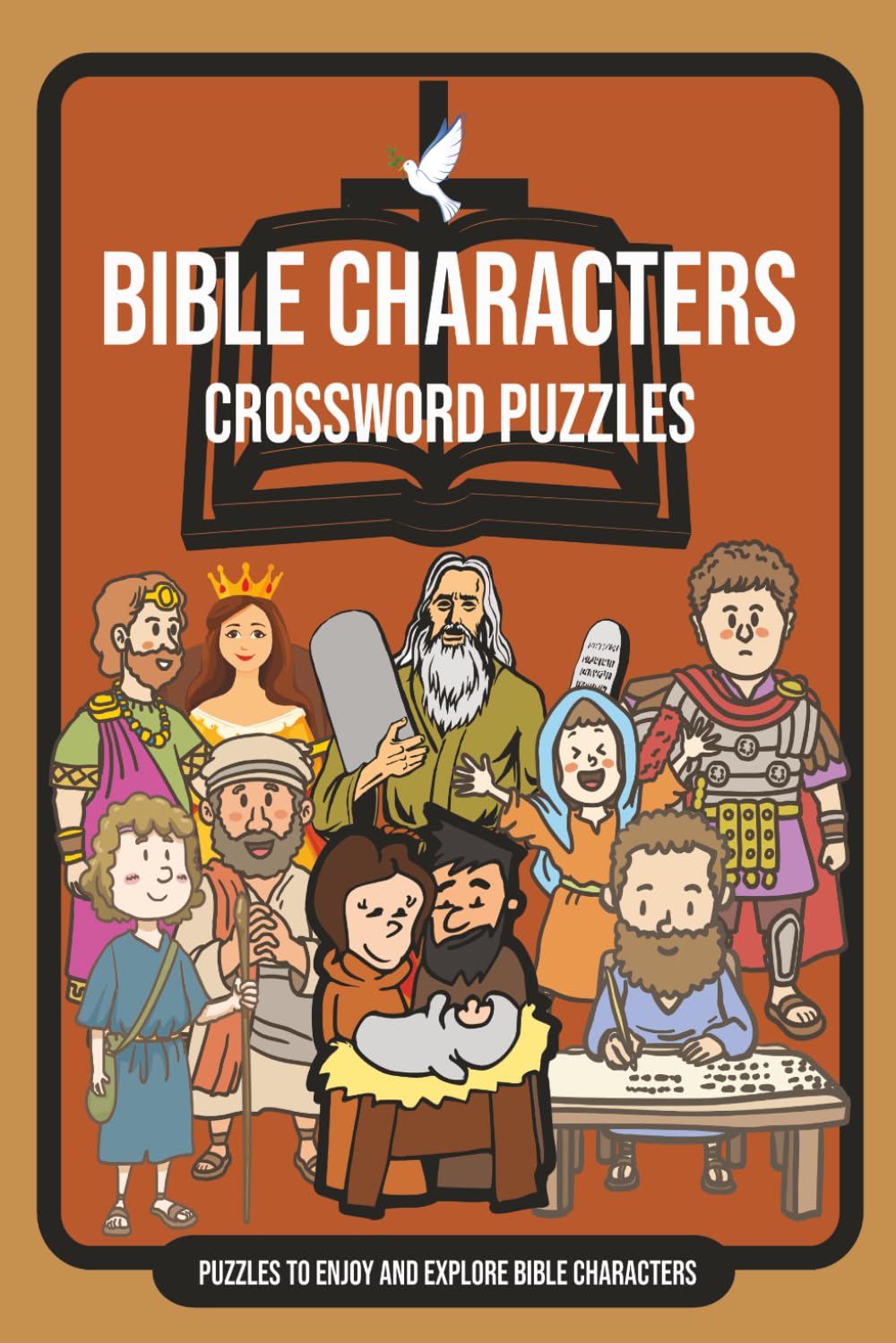 Bible Characters Crossword Puzzles: Easy to Read Bible Crossword Puzzles about Bible Characters, Disciples, Prophets, and Christian Faith | 6x9 ... Gift for Church, Bible Study, and Family Fun