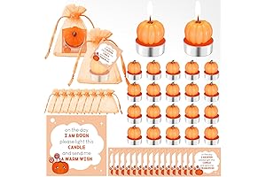 MTLEE Baby Shower Favors with Pumpkin Succulent Candles and Invitations