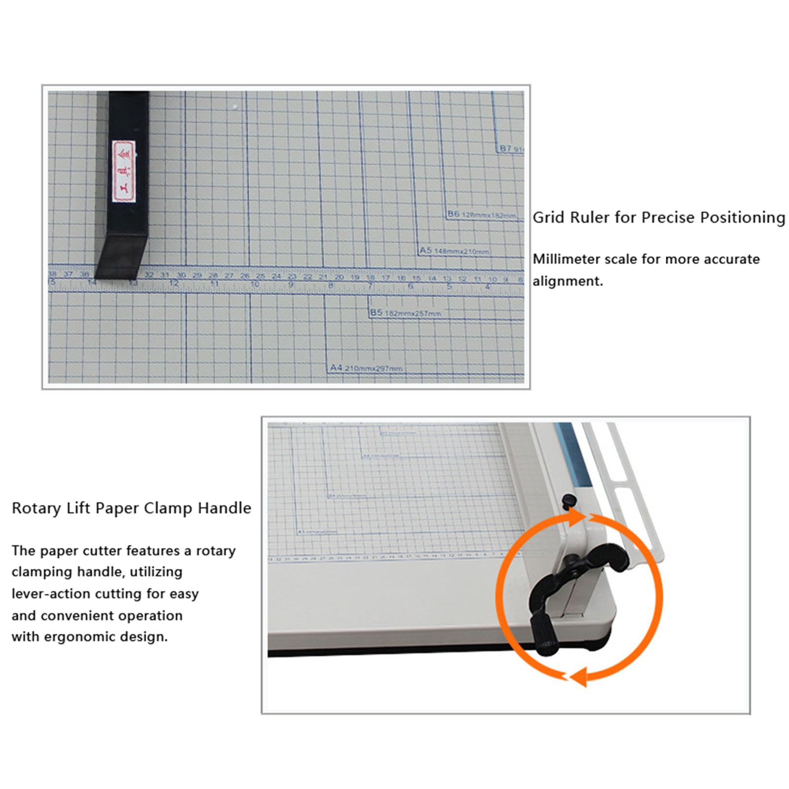 Taglierina a ghigliottina resistente, formato A3, doppia protezione di sicurezza, taglierina manuale da scrivania per ufficio, stamperia, scuola