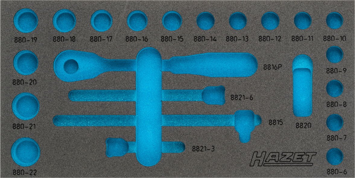 HAZET 163-353L 2-Component Soft Foam Insert - Multi-Colour