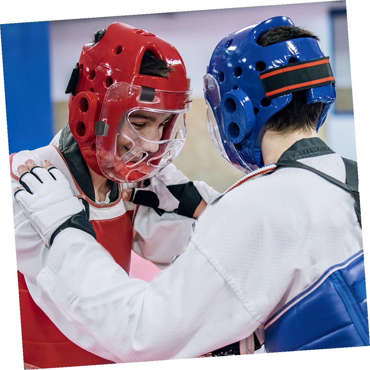 Mascherina Protettiva per Viso per Taekwondo e Karate, 2 Pezzi in Plastica Temprata, Affidabile e Portatile, per Allenamento e Combattimento Sportivo