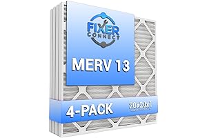 4-Pack of 20x20x1 Air Filters with a MERV 13 Rating