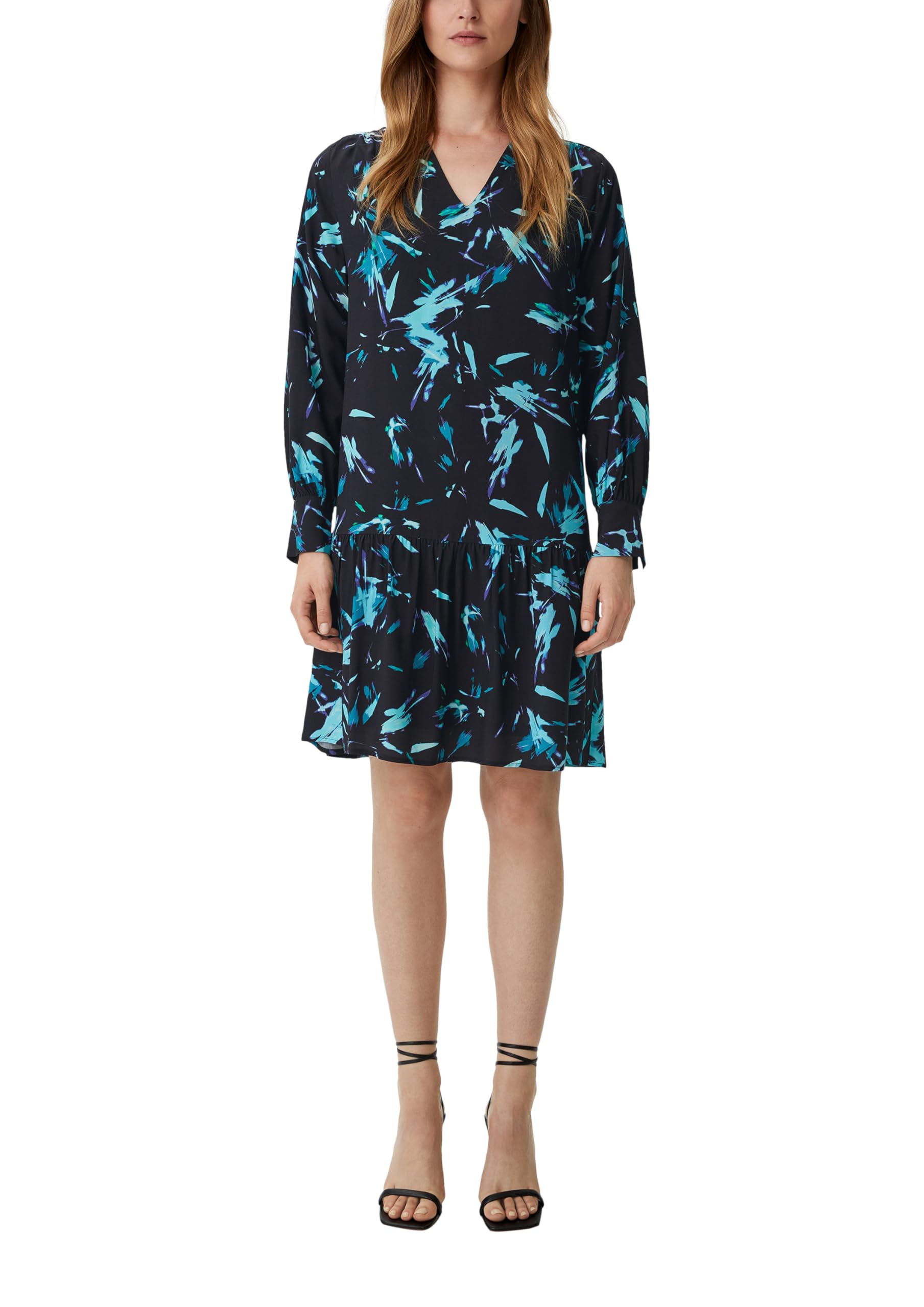 Comma Kleid mit Allover-Print