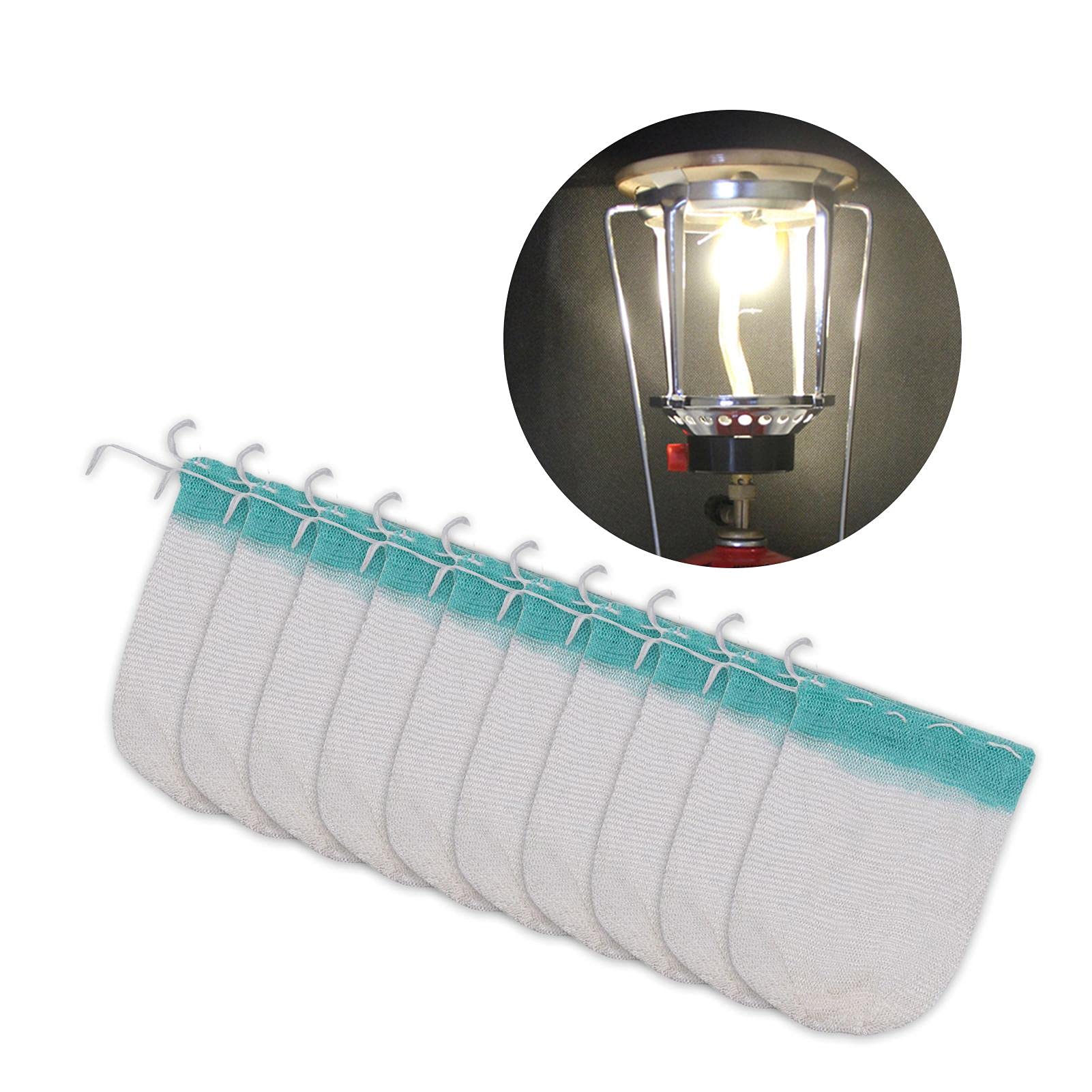 Stoppini Per Lampada A Gas - Confezione Da 10 Pezzi | Mantelli Lanterna Gas Campeggio