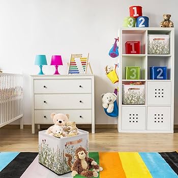 Amazon.com - 13x13x13 Spring Flowers Floral Storage Cubes