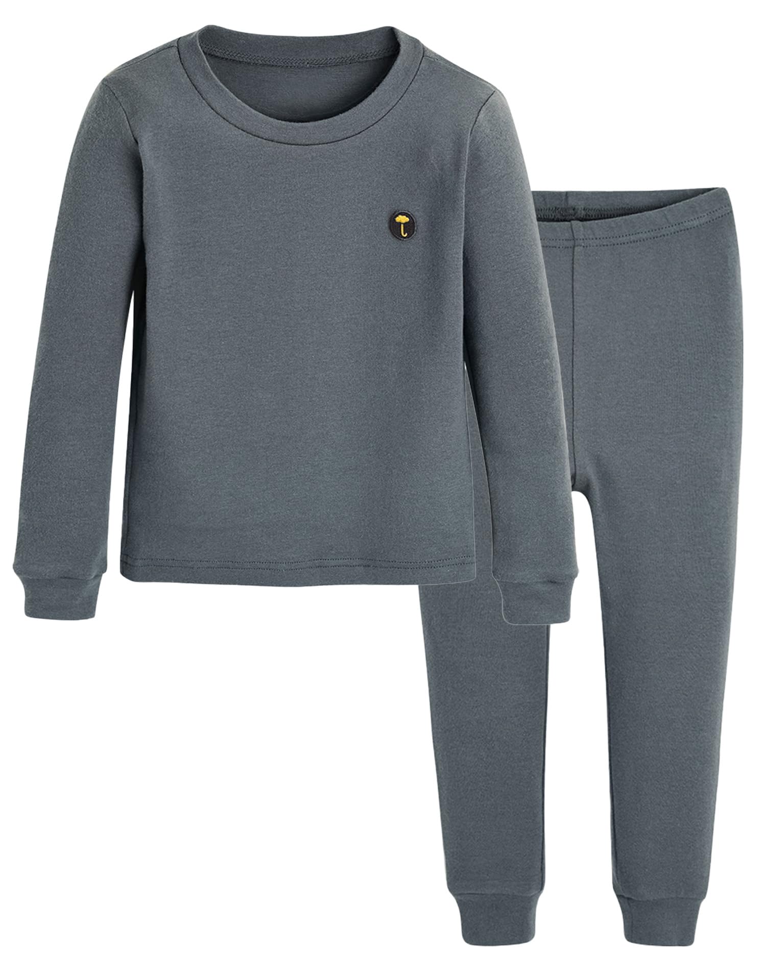 moimoln Baby Girls Boys Buttery-Soft Cotton Modal solid Long-Sleeve Snug fit Pjs Pajama Sleepwear, 6m-5T