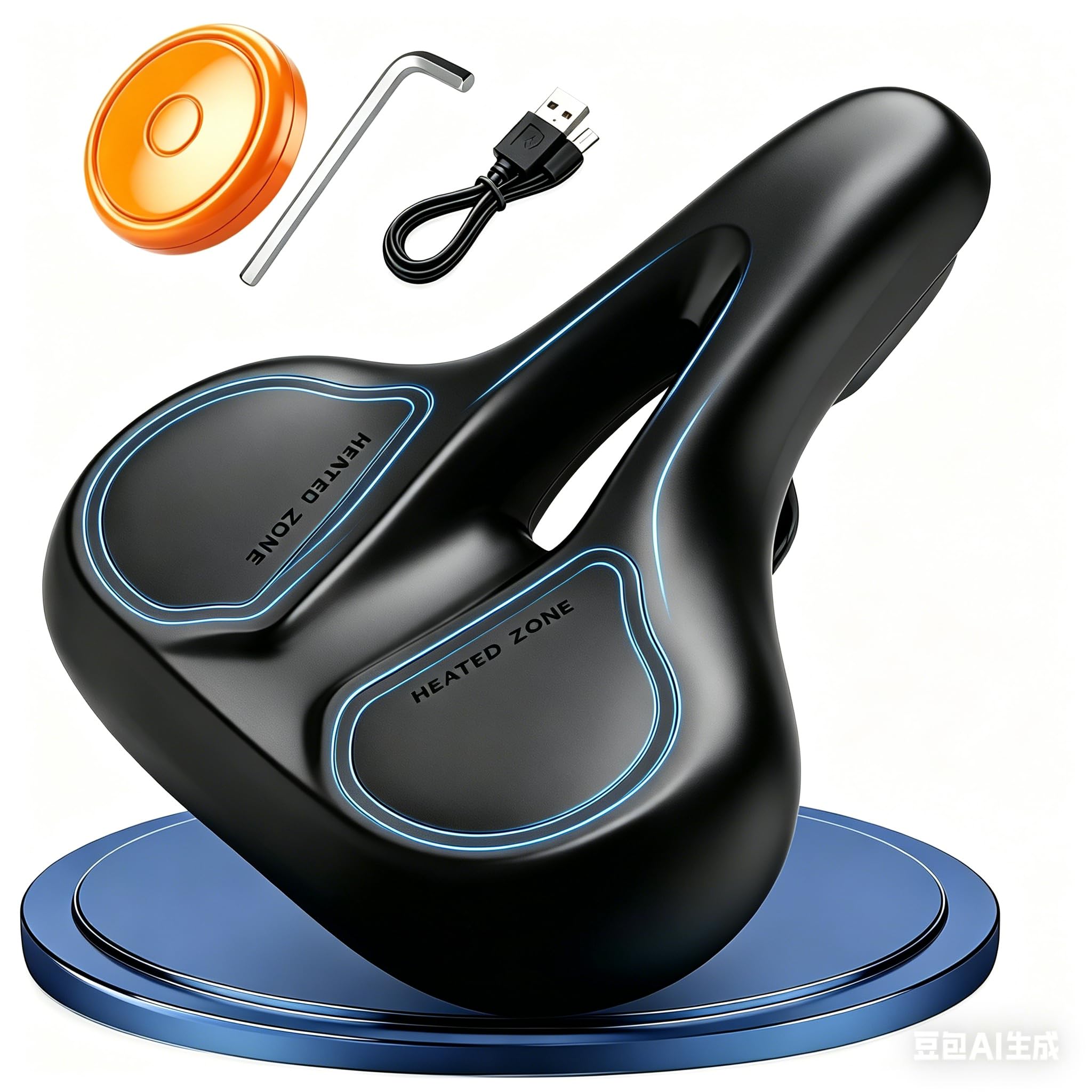 COMFTO Bicycle Seat with FindmyGo Theft Protection, Intelligent Temperature Control, and Continuous Cooling System. Bike Saddle for Men Women, Suitable for City Commuters, Mountain Bikes, Etc