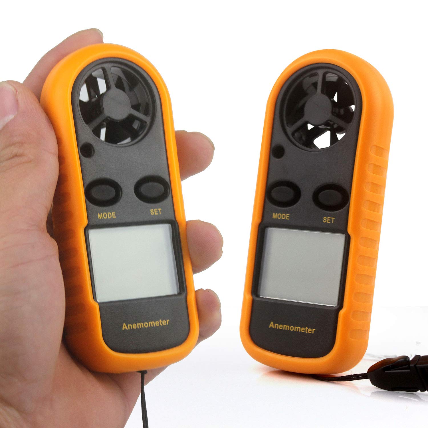 Windmessgerät mit LCD Anzeige Digitales Anemometer für Windsurfen, Kite Fliegen, Segeln, Surfen, Angeln, Messen von Windgeschwindigkeit