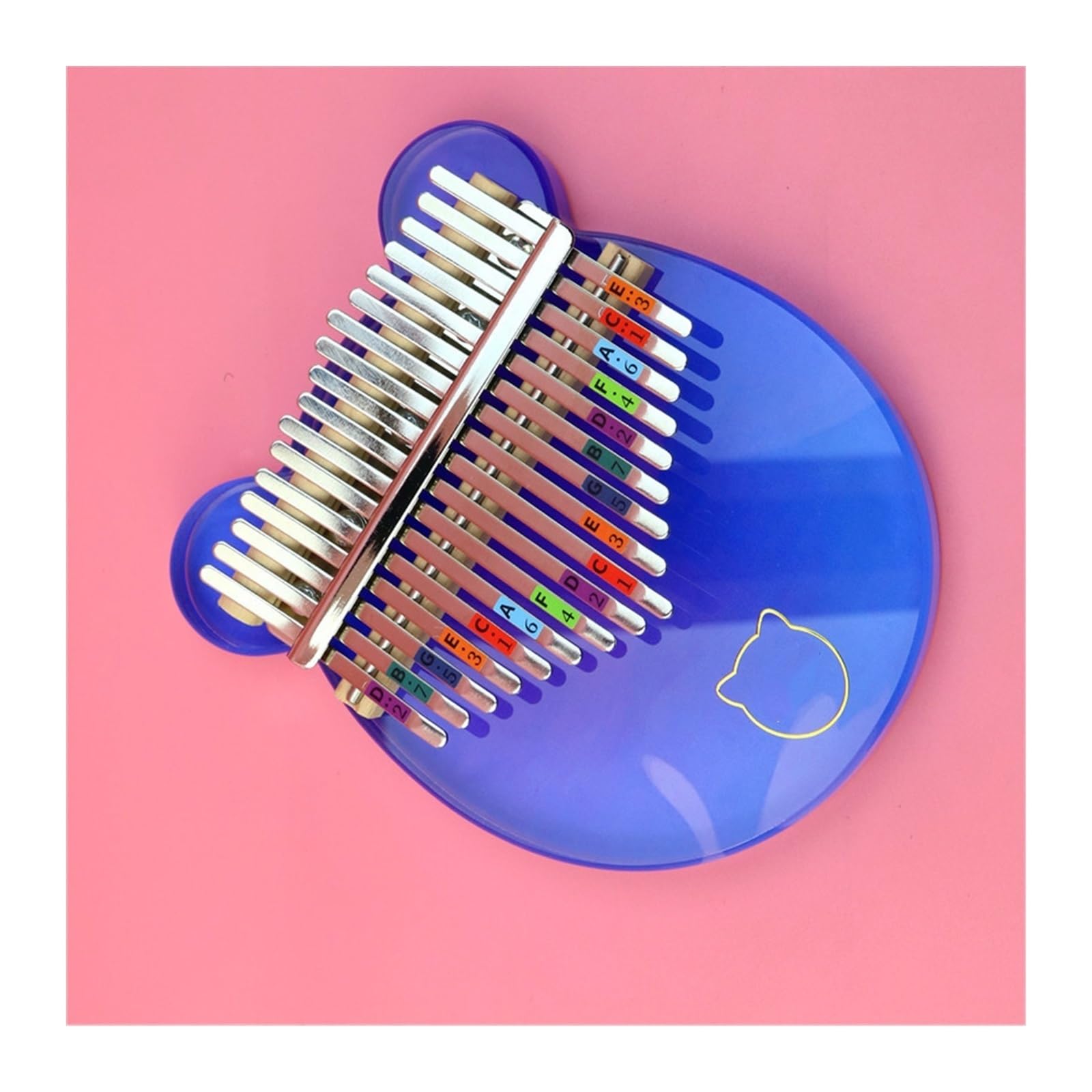 Anfänger Kalimba Magisches blaues Daumenklavier Kalimba 17 Töne Anfänger-Acryl buntes Kalimba-Fingerklavier