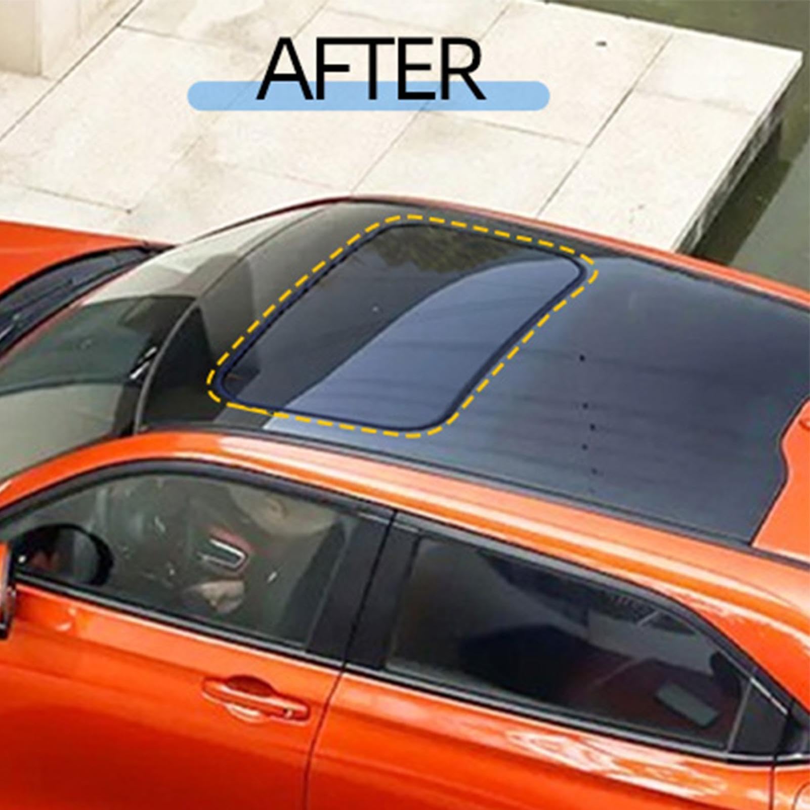 Decalcomania Per Tettuccio Apribile - Adesivo Per Finestra Resistente Al Calore 79x38 Cm | Pellicola Per Tetto Auto In PVC, Copertura Autoadesiva, Aspetto Realistico Del Lucernario Per Lo Styling Este
