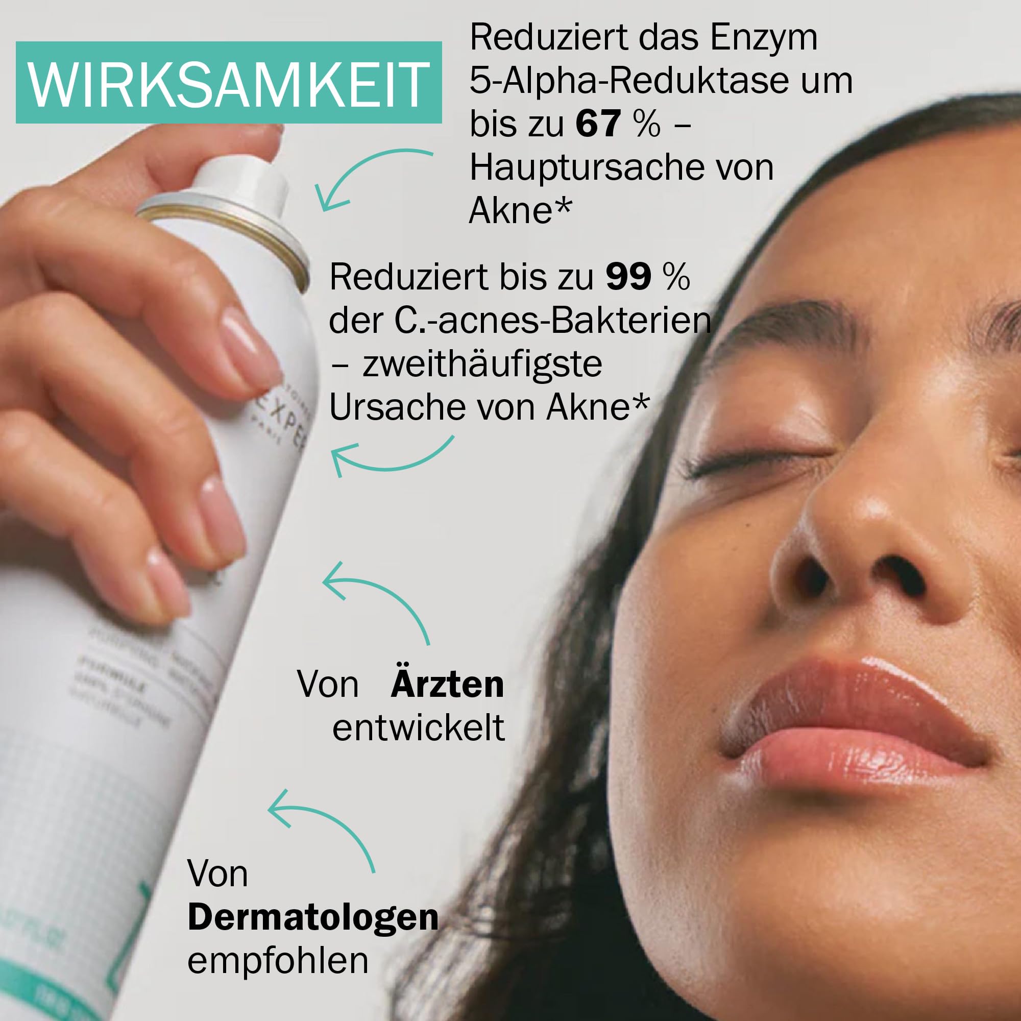 NOVEXPERT Trio-Zink-Spray Mattierendes Feuchtigkeitsspray, höchste Zink-Konzentration hemmt Entzündungen und Akne-Bakterium (3)