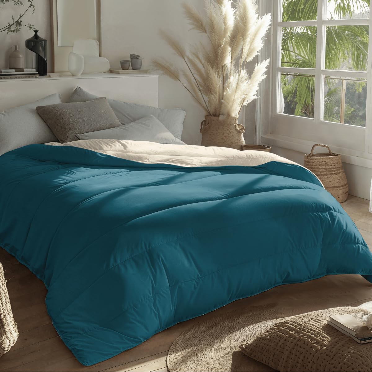 Zelesta Royalbed Prämie waschbar Bettdecke - (Midnight & Sand Beach, 240x200cm)