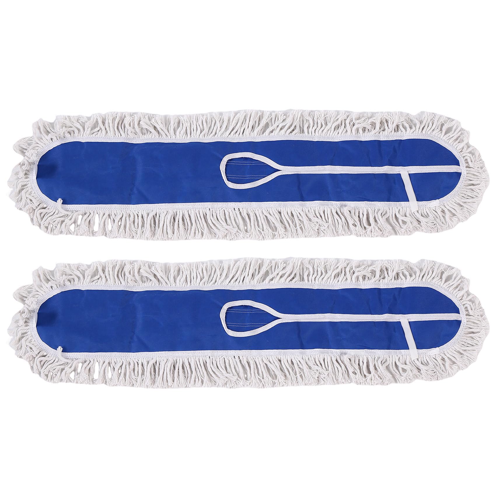 CTRLZS 36inch Commercial Dust Mop Pads for Floor Cleaning, Cleaning Garage Hardwood Warehouse Factory Mall 2PCS Blue