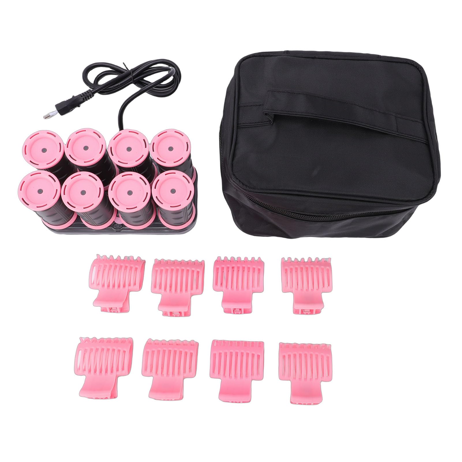 Generic Heißwickler, Fortschrittliches Temperaturdesign, Einfach zu Bedienende Elektrische Heißwickler für Mühelose Locken, Haar-Wärmewickler-Set Zum Stylen, ABS, 8-teiliges Set
