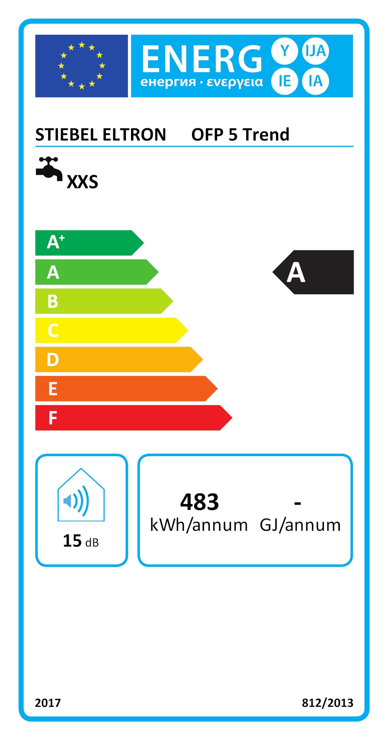 STIEBEL ELTRON OFP 5 Trend 204969 Chauffe-eau basse pression 5 l très compact avec prise 230 V 2 kW Fabriqué en Allemagne