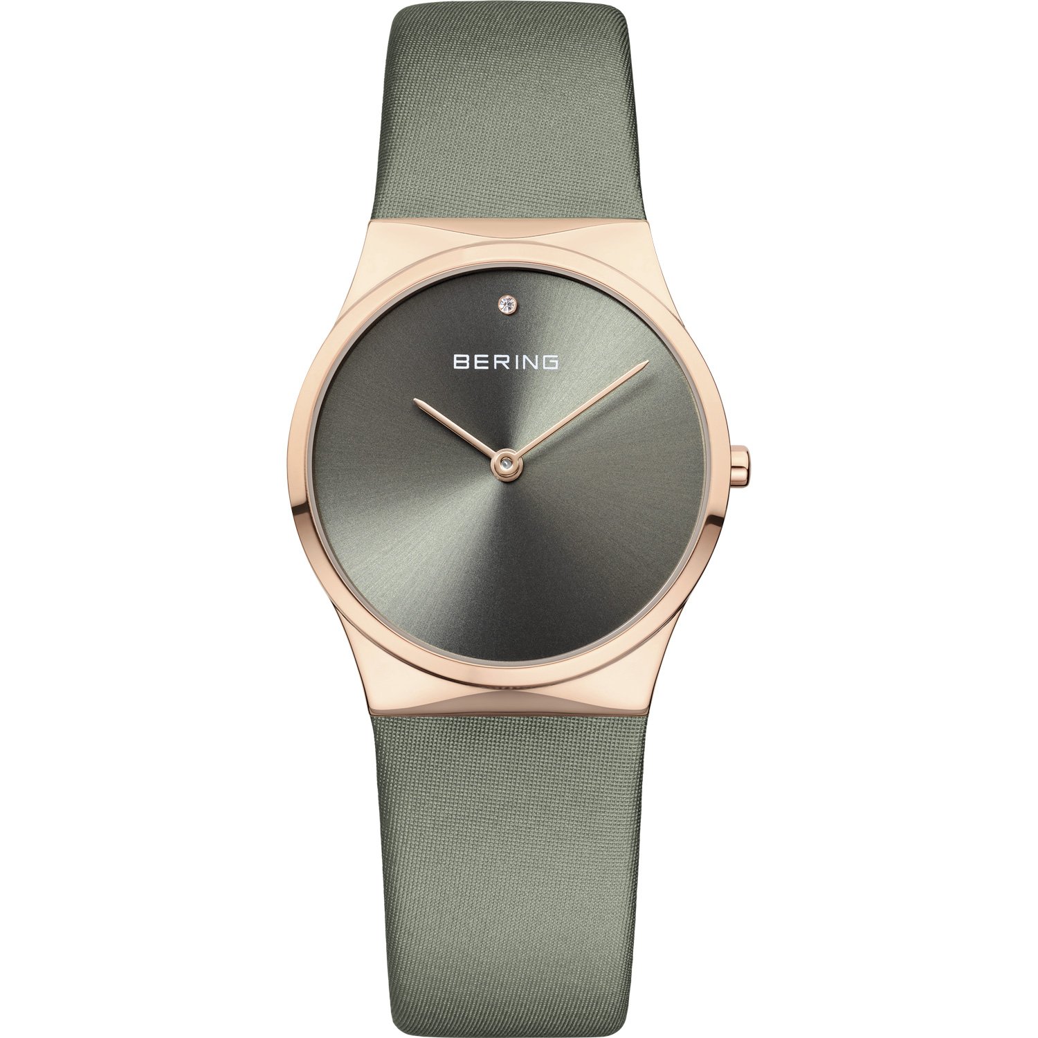 Bering Damen Quarz Uhr | Armbanduhr 30 mm Edelstahlgehäuse und Sunray Zifferblatt | Milanaisearmband | Saphierglas | 3 ATM | 12130