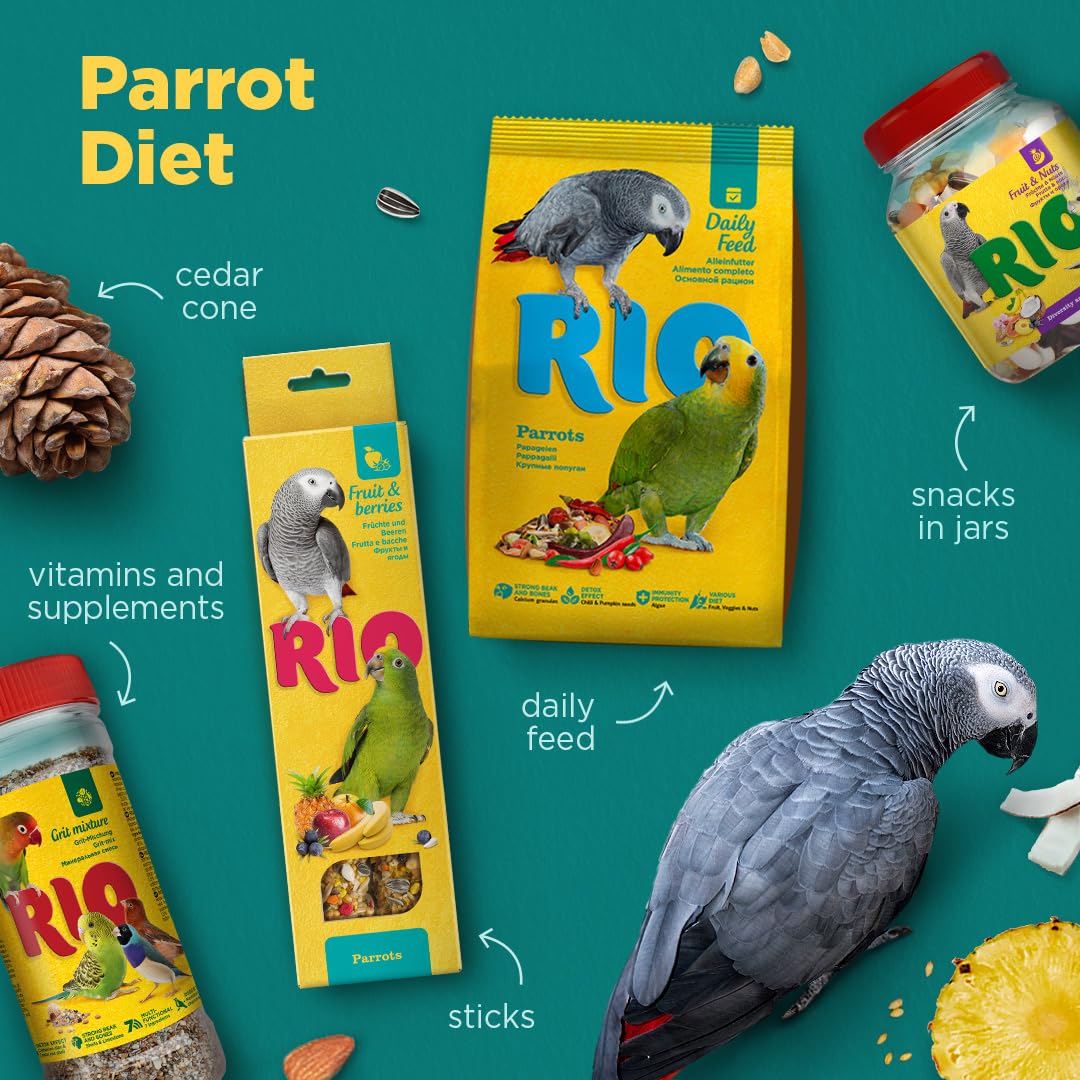RIO Mangime completo per pappagalli | 3 kg | Miscela appositamente formulata di semi e cereali selezionati, sani e amati | Per soddisfare le esigenze nutritive