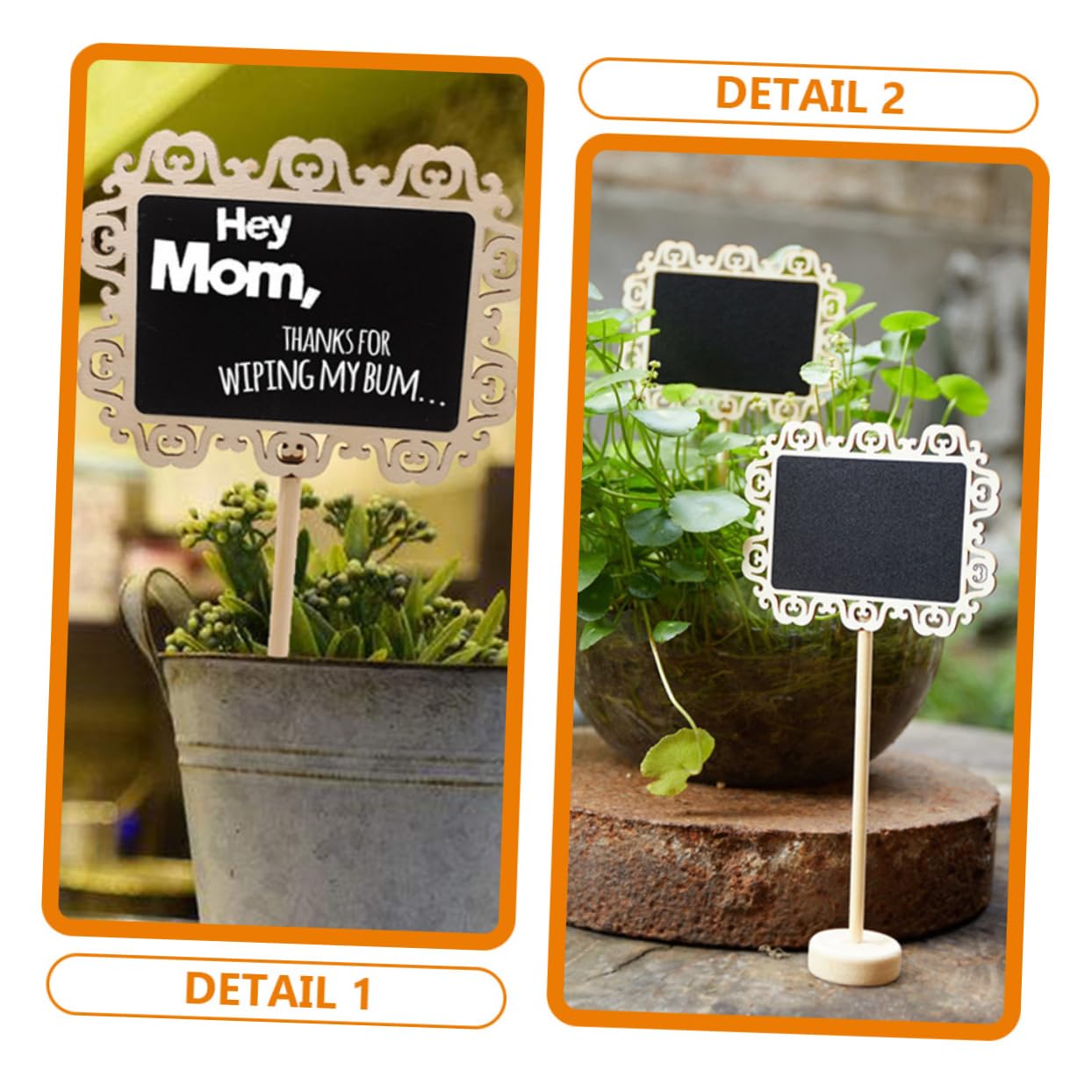 Operitacx 5 Sätze Write Board Bescherung Zeichenheft Notizzettel Decor Ort Heimbüro Hochzeit Mini-tafelschilder Erste Brettdekoration Tafeldekor Diy-tafel Heimdekoration Hölzern 10 Stück * 5