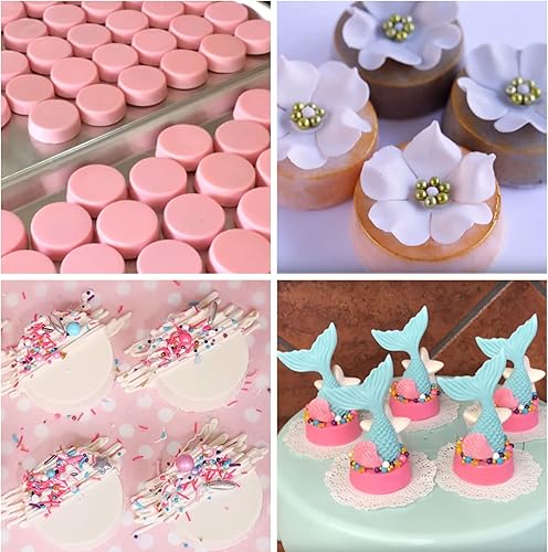 Miniatura 6 de Palksky 3 piezas Molde redondo para carameloscubierta de chocolate molde de galletas para sándwich galletas magdalenas pasteles brownie pudín