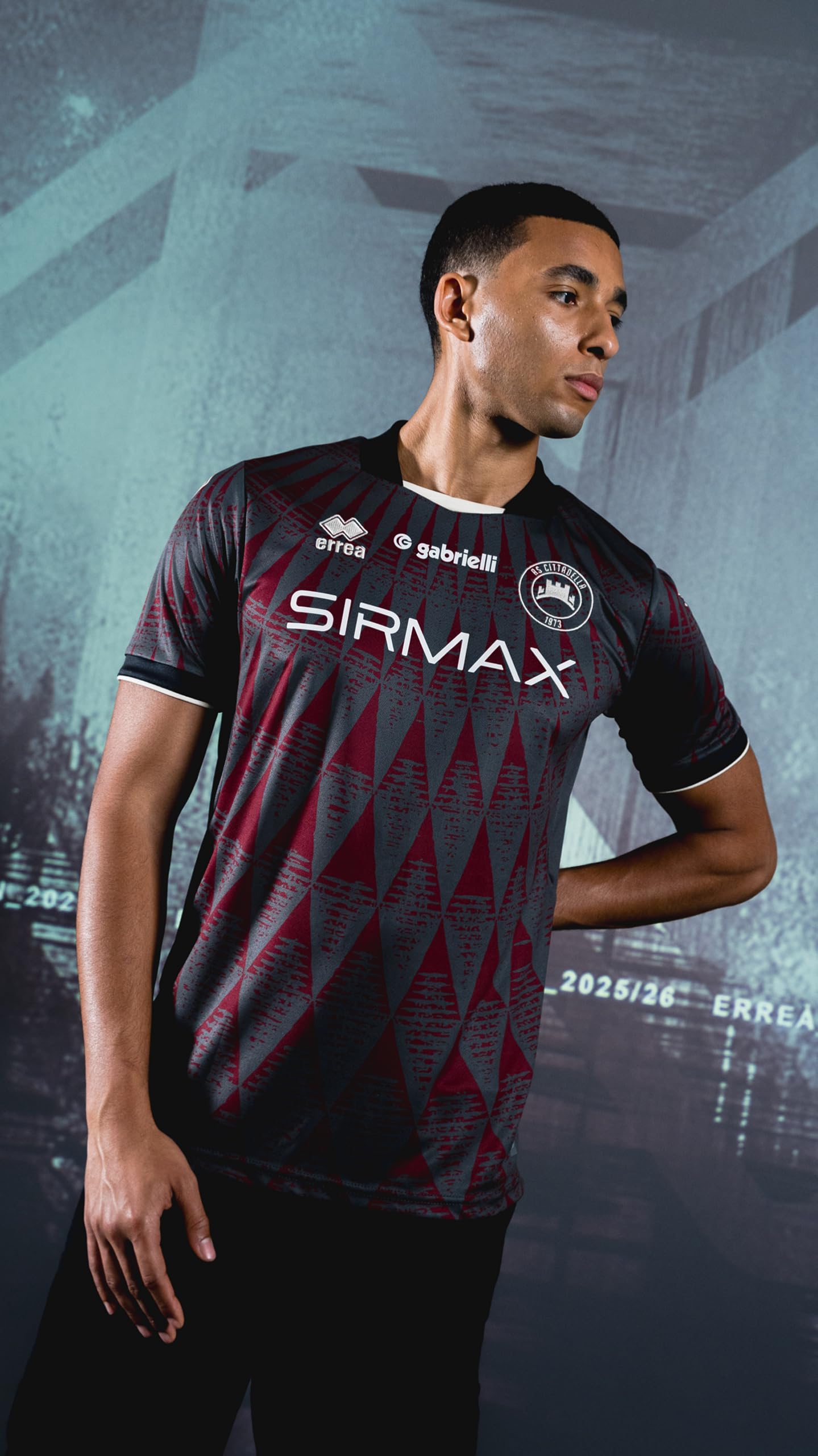 Maglia Calcio Uomo Special Edition 2025/26, Quarta Maglia Calcio Personalizzabile, Ufficiale Errea Uomo x Cittadella Calcio, Color Grigio, Edizione Speciale da Collezione