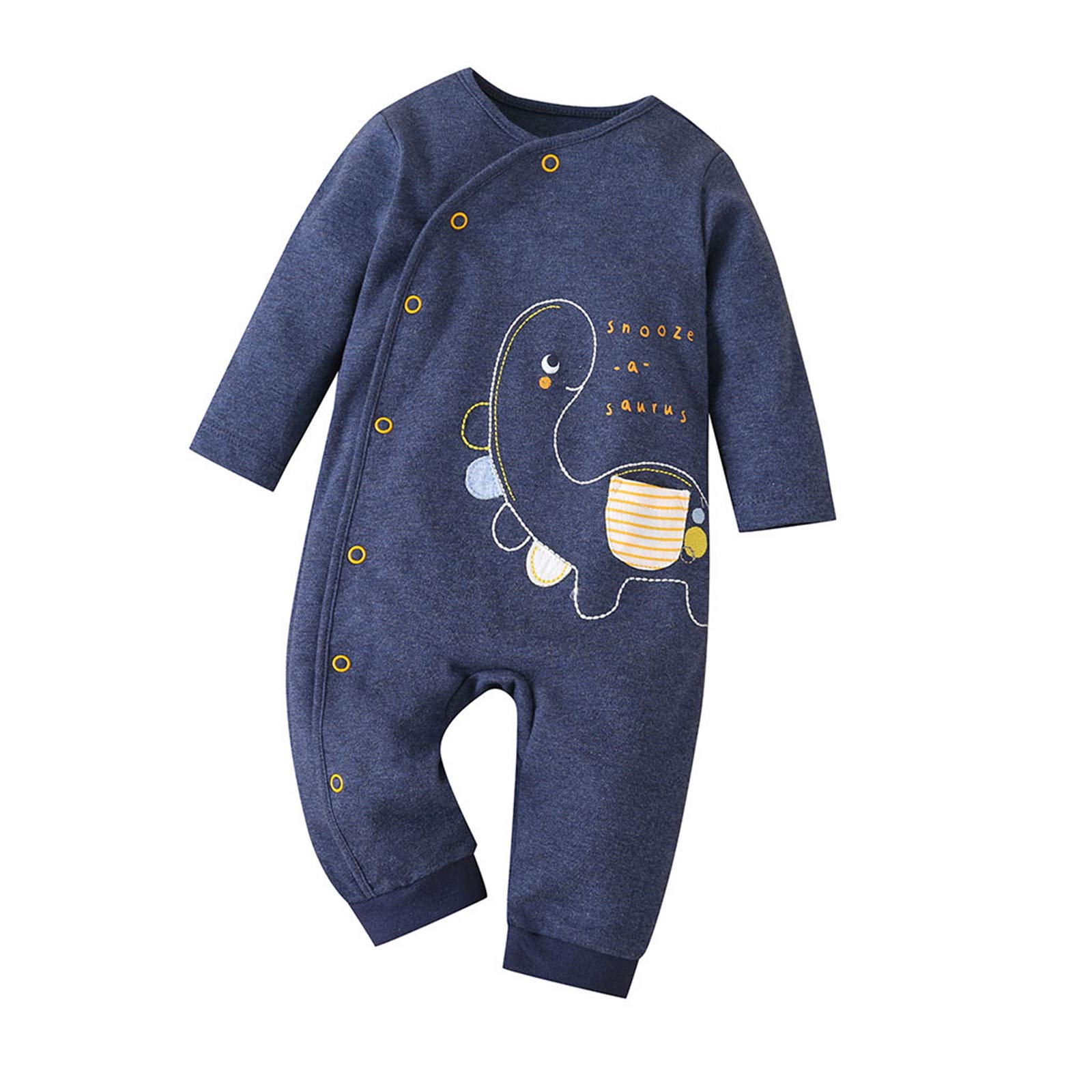 amropi Bébé Filles Garçons Grenouillères Coton Pyjamas Lot de 3 Bodys Combinaison pour 0-18 Mois