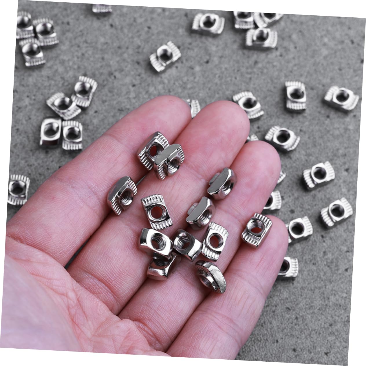 STOBAZA 120pcs Nut Hammer-Head Thread Tool Silver Carbon Steel