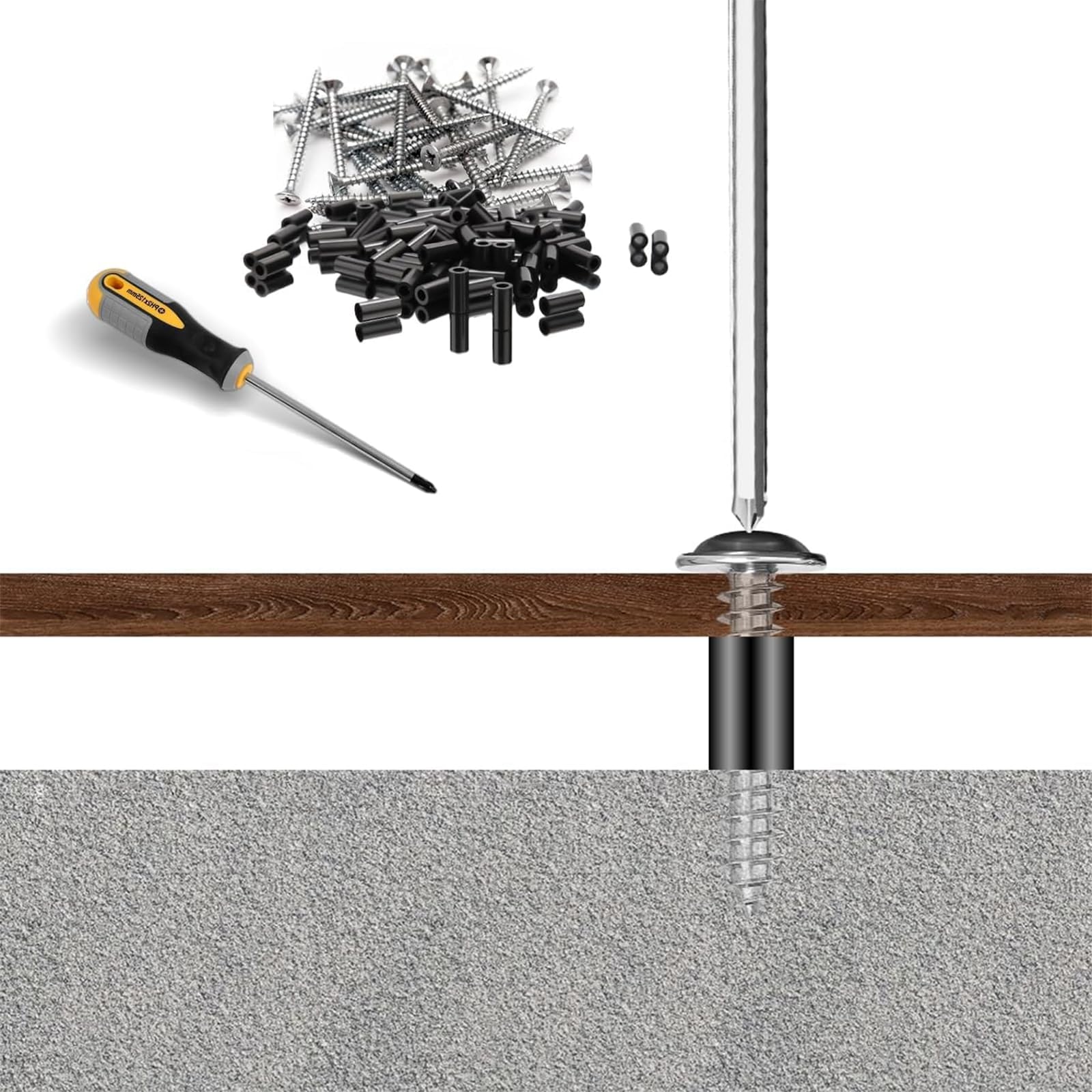 Manicotti distanziatori in plastica 50 pz M6 Manicotti distanziatori in Gomma 11x3 mm - Dischi distanziatori isolanti Neri per Viti - schermatura e Protezione