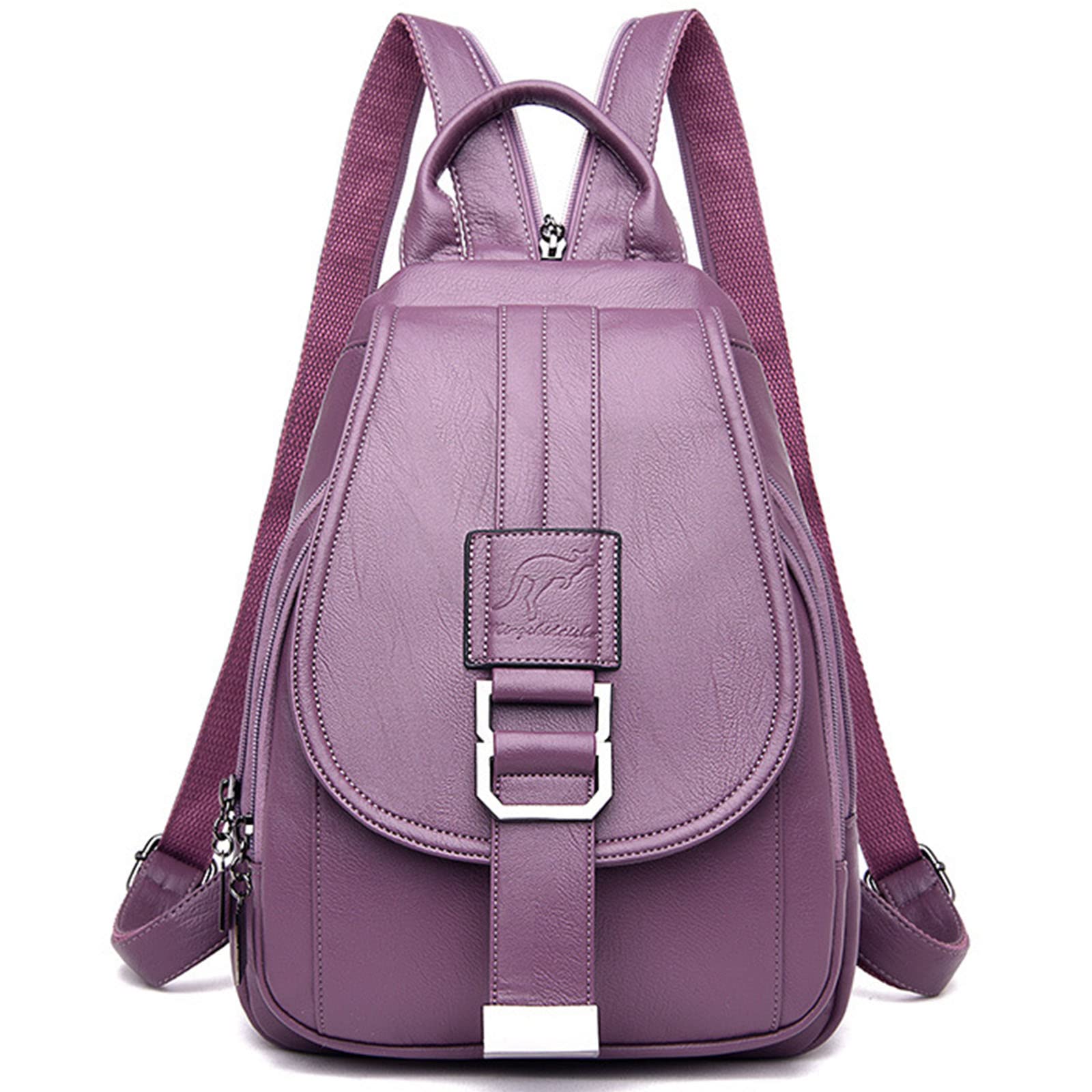 DevilAngel Soft Genuine Leather Backpack for Women,Large Capacity Satchel Shoulder Handbags for Shopping Trip