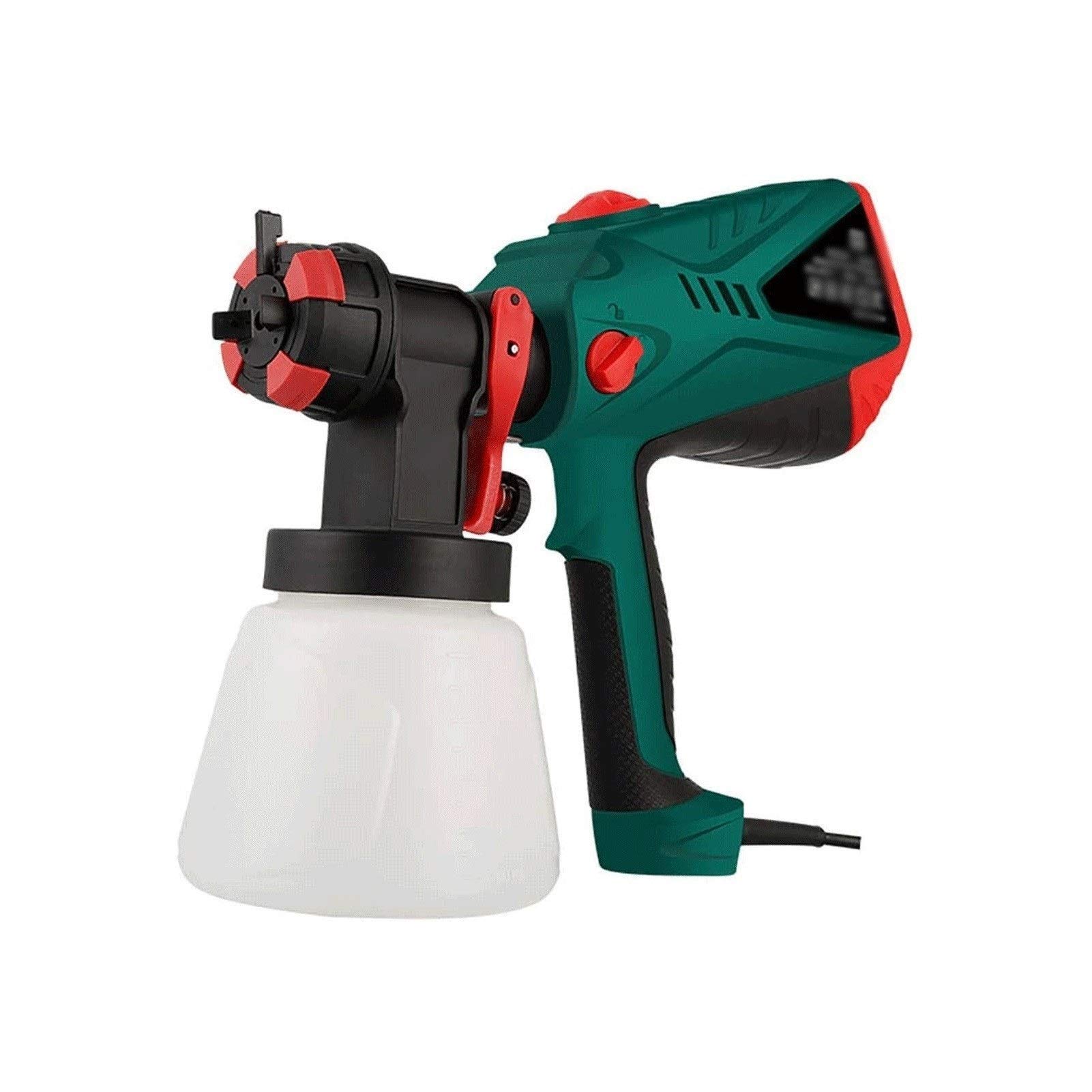 Pulverizador de Pintura eléctrico portátil 600W Pistola de pulverización 1000ml con 3 Patrones de pulverización para Valla jardín hogar Exterior Paredes