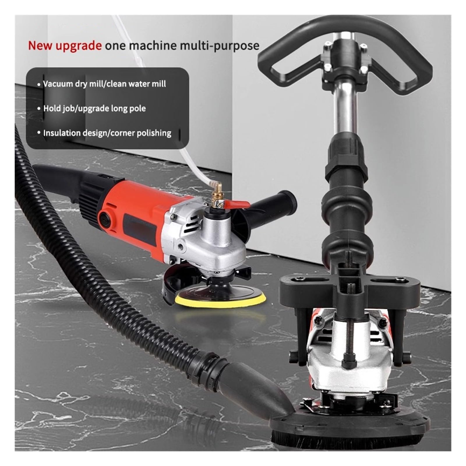 Lucidatrice a macchina, Lucidatrice Elettrica 1400W Smerigliatrice Levigante Per Malta Cementizia Multifunzionale Portatile Piccolo Pavimento Epossidico per la cura dell'auto,