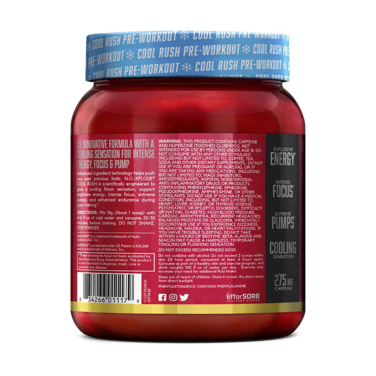 BSN N.O.-XPLODE Pre Workout Powder, Creatine, Beta-Alanine, 30 Servings — Amazon image 6