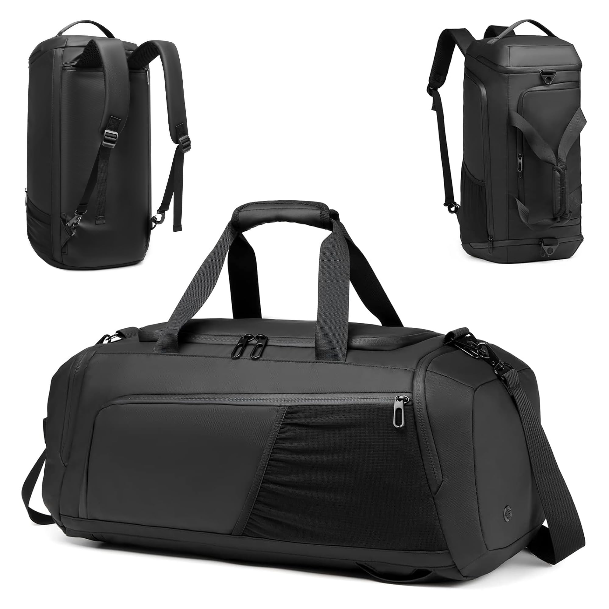 MoulyanGym Bag for Men with Shoes Compartment - 40L Duffle Bag for Travel with Wet Pocket & Laptop Compartment,Waterproof Carry On Sports Bags Gym Backpack with Water Bottle Holder