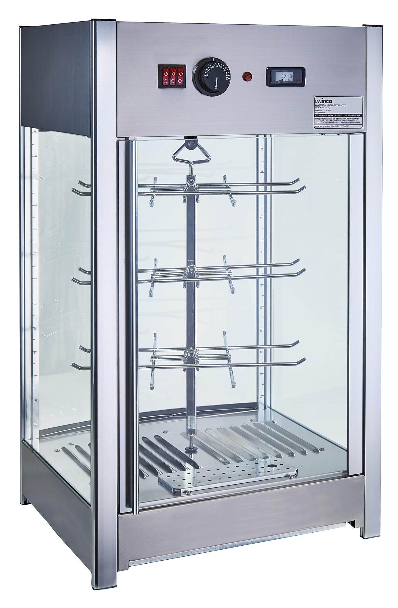 Winco EDM-2 ピザウォーマー 14インチ ブラック