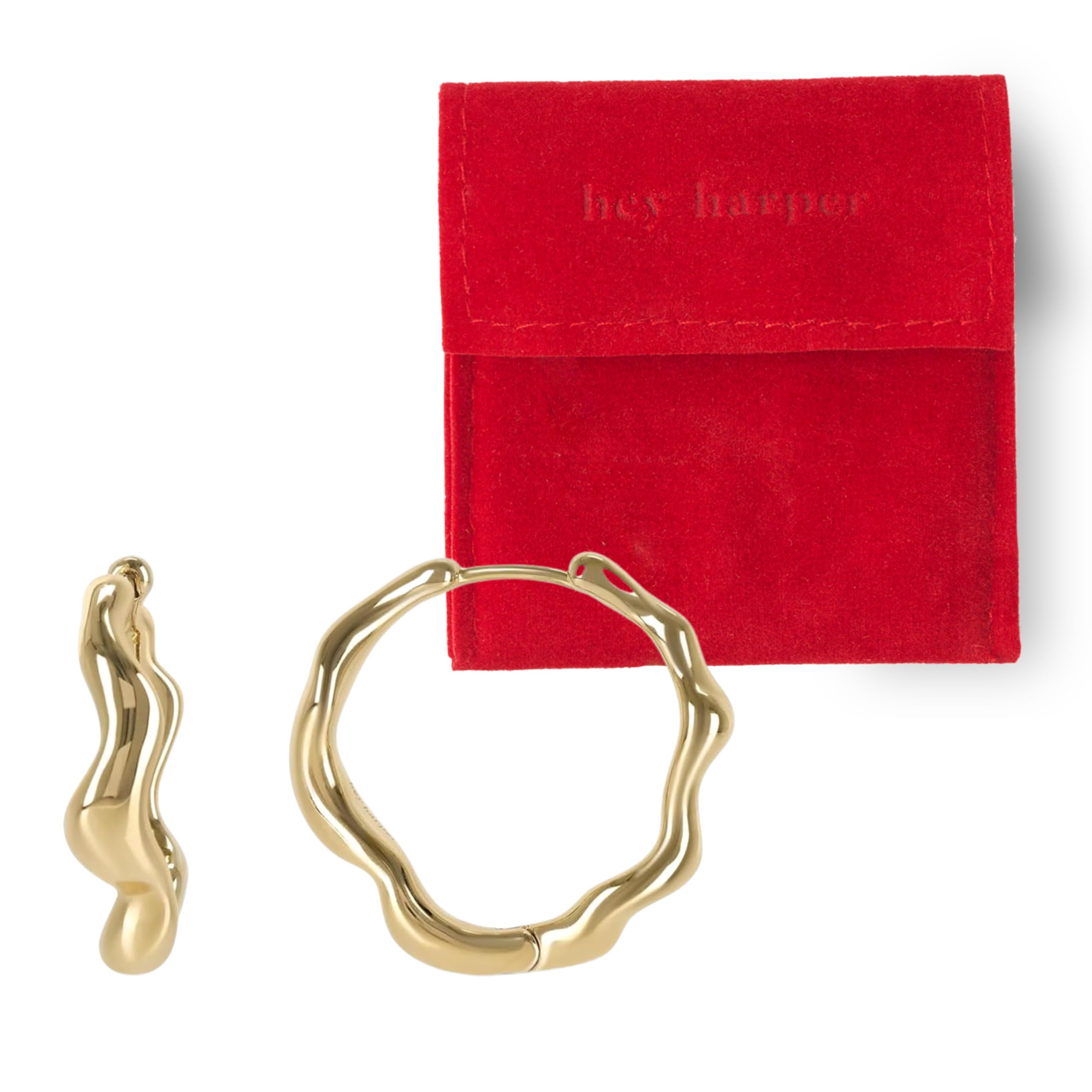 Hey Harper Hoop Earrings For Women Trendy - Lightweight Waterproof & Sweatproof Jewerly