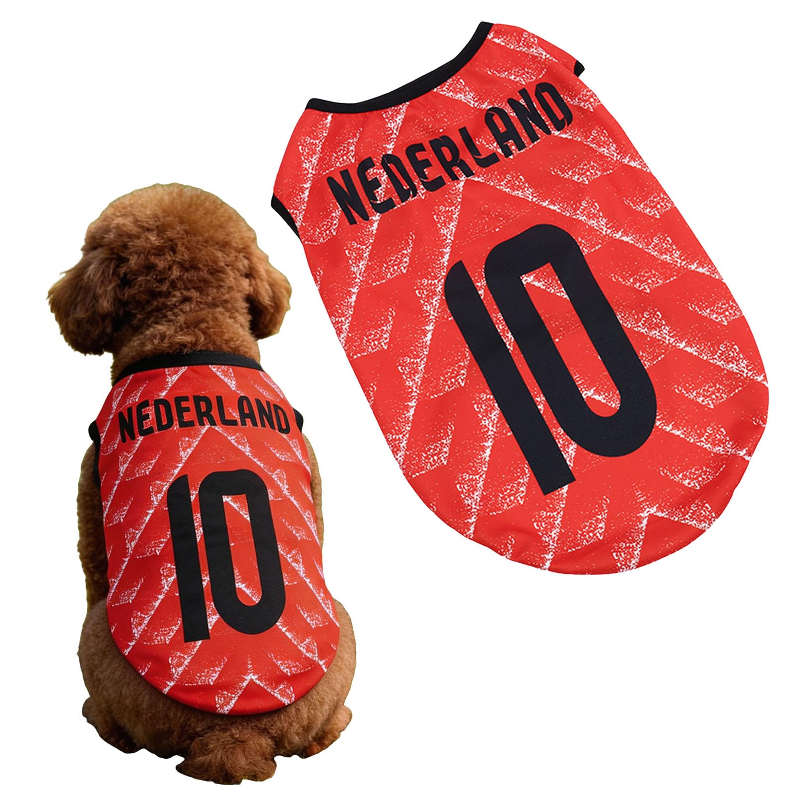 Dog Football Jersey, World Cup Soccer Shirt for Pets, Polyester Mesh, Sleeveless, Sizes S-5XL, Multiple Countries (L)