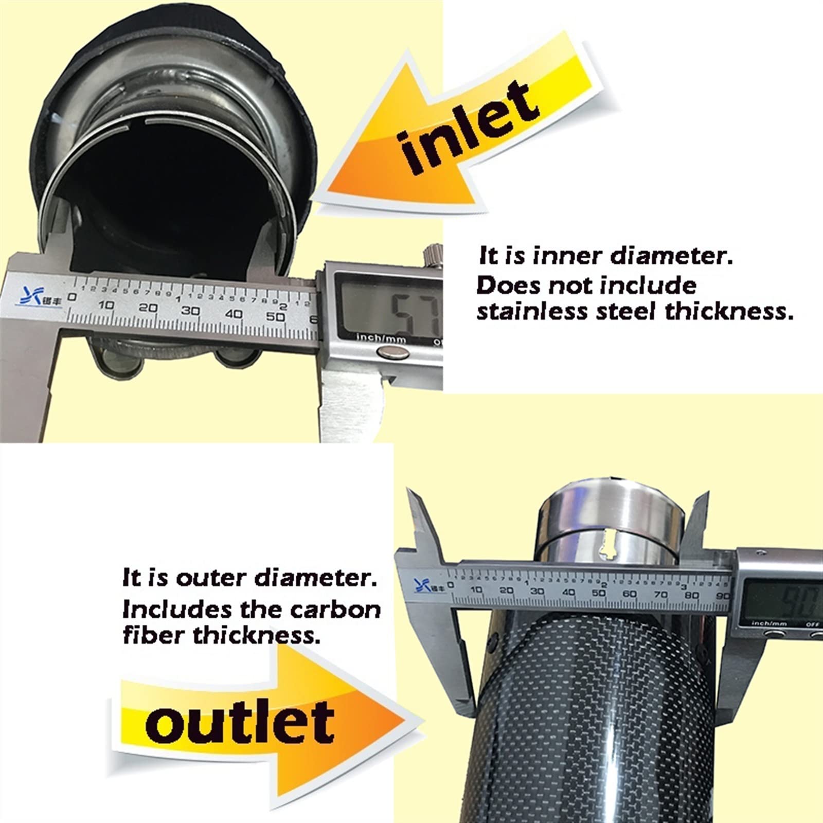 Auspuffblende 105mm Auslass - Edelstahl Endrohr In Silber Matt, Verstellbar 48-73mm Einlass