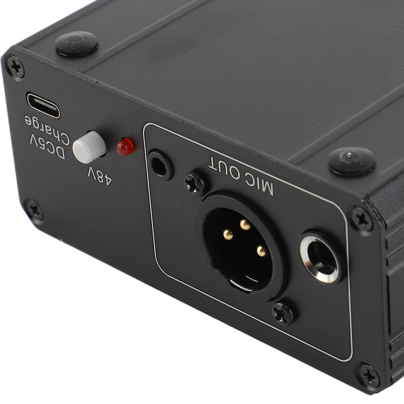 Mikrofonvorverstärker, Mikrofonverstärkungsverstärker, 48-V-Phantomspeisung, XLR-Ausgang für Dynamisches Kondensatormikrofon, Mikrofonvorverstärker für die von Podcasts,