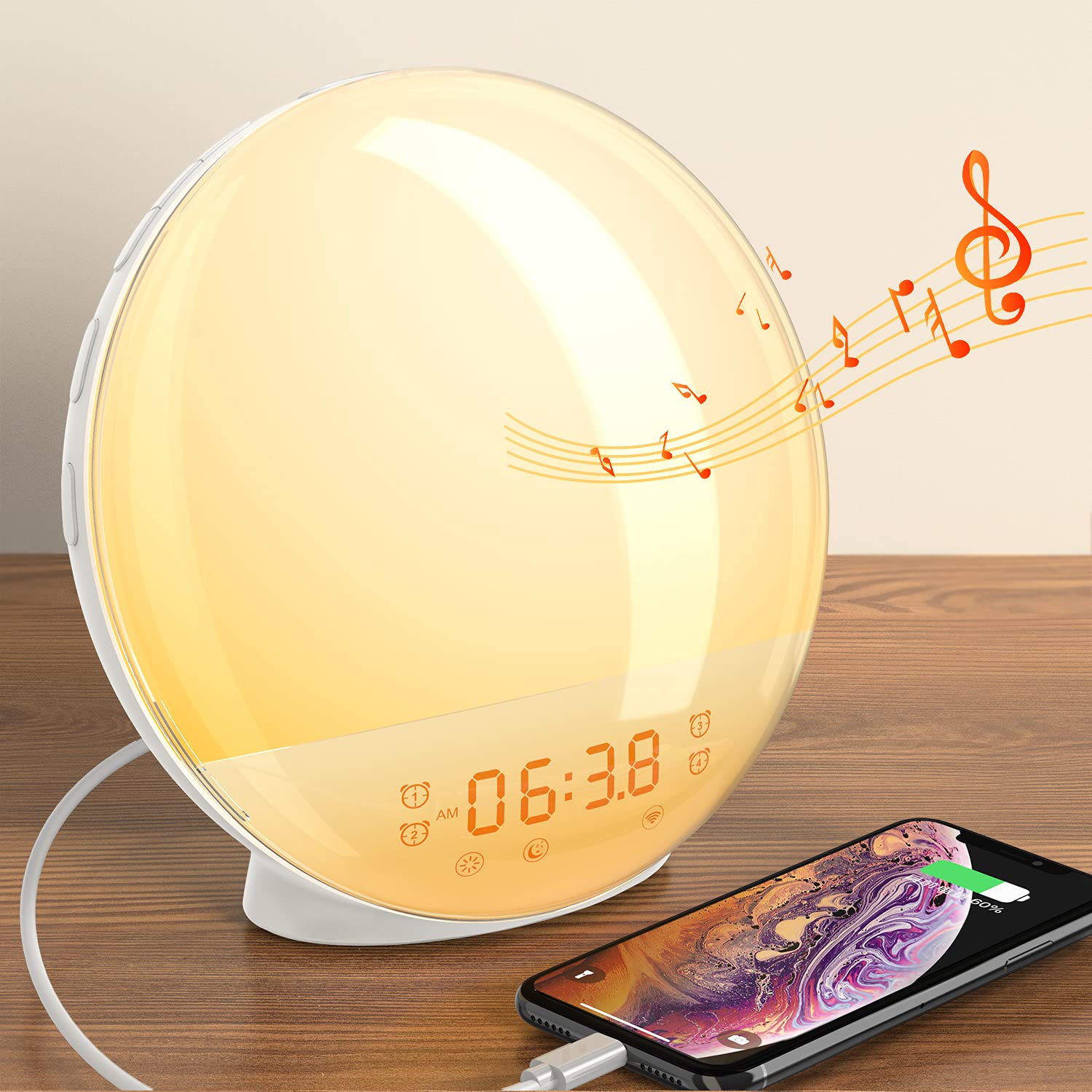 Sunrise Alarm Clock Wake up Light Dekala Gradual Wake up Light Alarm